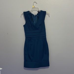 Blue satin dress